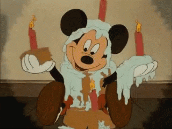 Happy Birthday Disney Mickey Mouse Icing GIF