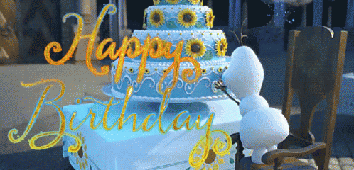 Happy Birthday Disney Olaf Frozen GIF