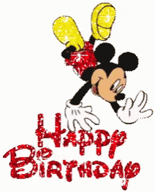 Happy Birthday Disney Shimmering Mickey Mouse GIF