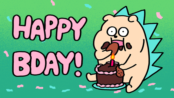 Happy Birthday Doggy Eats Cake Brother Meme GIF