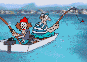 Happy Birthday Fishing Couple Animation GIF