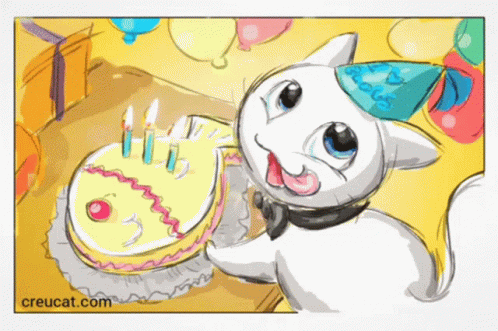 Happy Birthday Fishing Fish Cake GIF