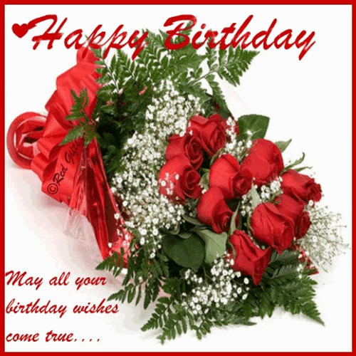red roses images with birthday quotes