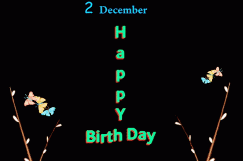 Happy Birthday Flowers and Butterflies