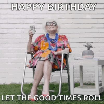 Happy Birthday Friend Grandma Cheers GIF