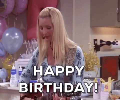 Happy Birthday Friend Phoebe Buffay Singing GIF