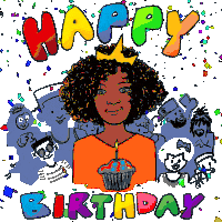 Happy Birthday Friends Sticker GIF