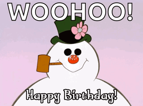 Happy Birthday Frosty The Snowman GIF
