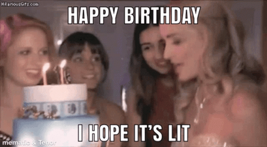 Happy Birthday Funny Woman Blowing Candle GIF