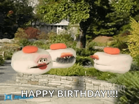 Happy Birthday Furchester Puppets Fishing GIF