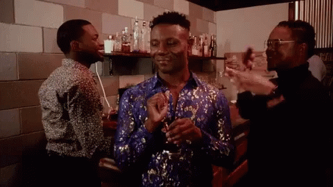 Happy Birthday Gay Dancing While Holding Drink GIF