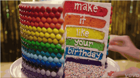 Happy Birthday Gay Pride Cake GIF