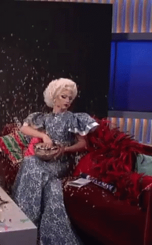 Happy Birthday Gay Tamara Mascara Tossing Confetti GIF