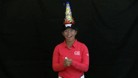 Happy Birthday Golf Player Megan Khang Party Pop GIF