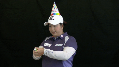 Happy Birthday Golf Player Shanshan Feng Party Pop GIF