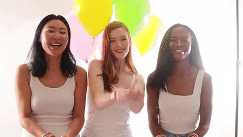 Happy Birthday Gorgeous Ladies Glitters GIF