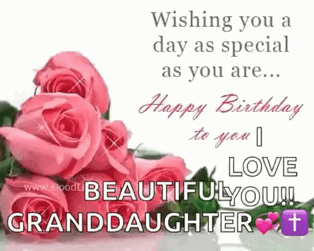 Happy Birthday Granddaughter Sweet Angel Love GIF