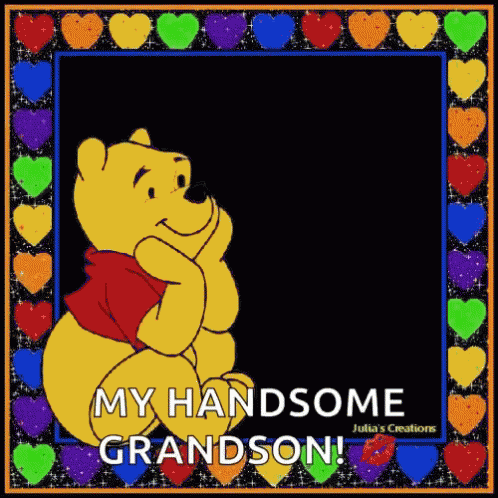 Happy Birthday Grandson Winnie The Pooh Theme GIF
