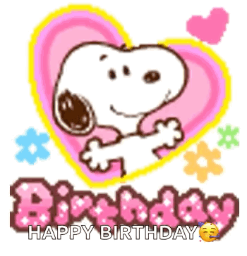Happy Birthday Greetings For Snoopy GIF