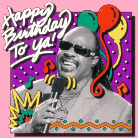 Happy Birthday Greetings From Stevie Wonder GIF