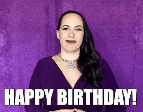 Happy Birthday Greetings From Woman With Pretty Necklace GIF