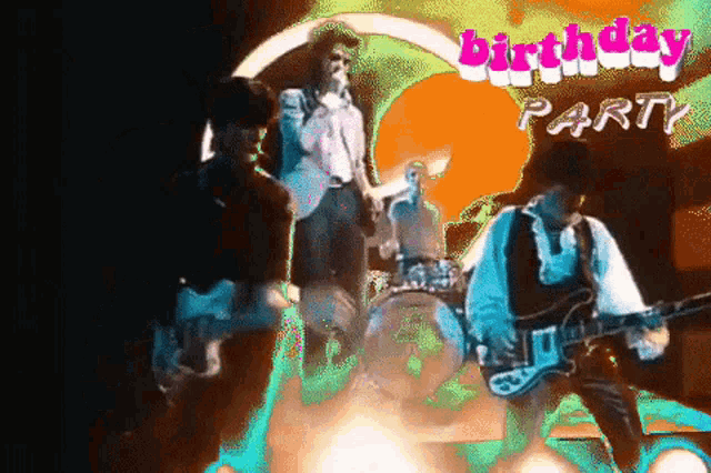 Happy Birthday Halloween Rock Band 80s Vampire GIF