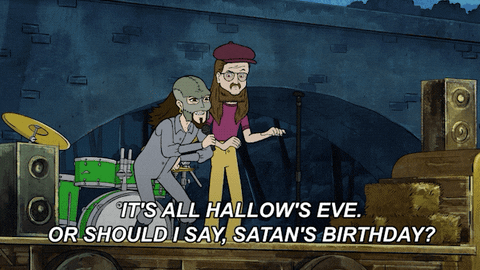 Happy Birthday Halloween Satan Bless The Harts GIF