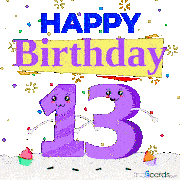 Happy Birthday Happy 13th Birthday Sticker GIF