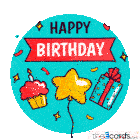 Happy Birthday Happy Birthday Wishes Sticker GIF