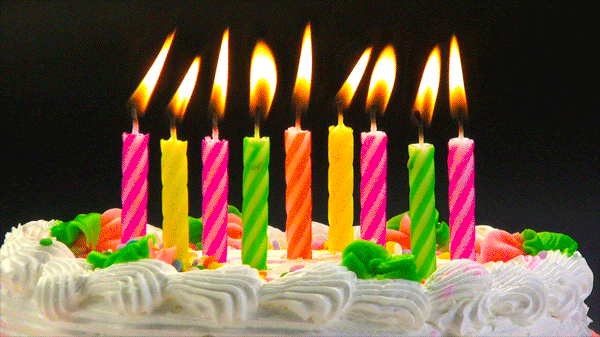 Happy Birthday Harry Colorful Candles GIF
