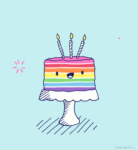 Happy Birthday Harry Rainbow Cake GIF