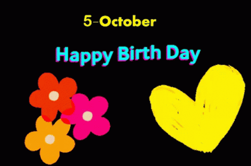 Happy Birthday Heart With Flowers