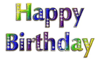 Happy Birthday in Colorful Font