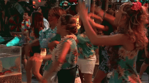 Happy Birthday In Hawaiian Dance Party GIF