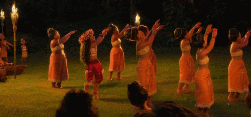 Happy Birthday In Hawaiian Moana Group Dance GIF