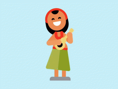 Happy Birthday In Hawaiian Playing Ukuele GIF