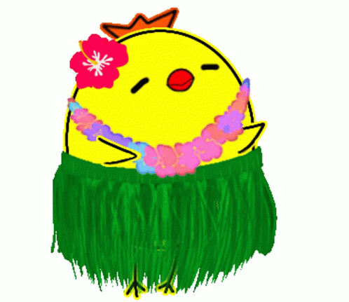 Happy Birthday In Hawaiian Sleepy Chick GIF