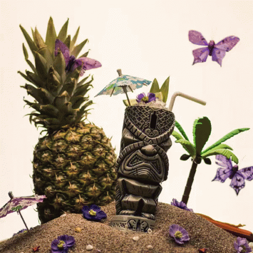 Happy Birthday In Hawaiian Tiki GIF