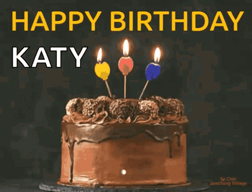 Happy Birthday Katy Chocolate Cake