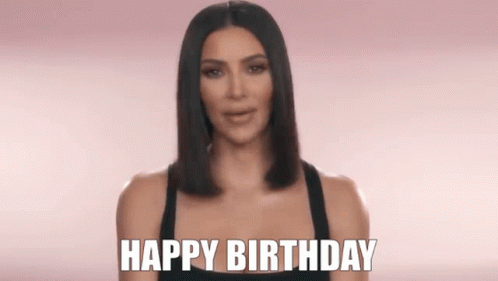 Happy Birthday Kim Kardashian Greeting GIF