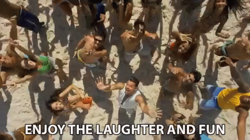 Happy Birthday Laughter And Fun At The Beach GIF