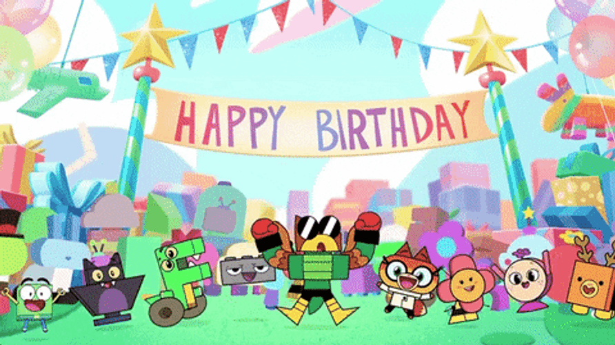 Happy Birthday Lego GIF