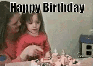 Happy Birthday Lisa Blowing Candle GIF