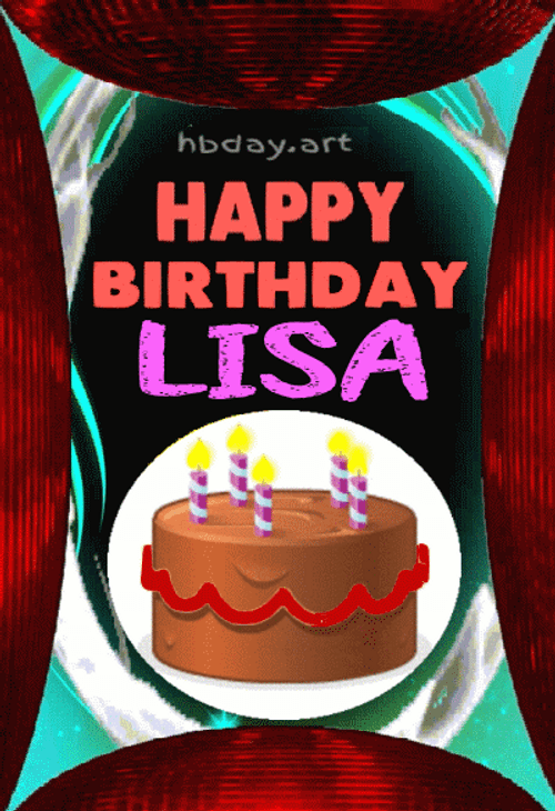 Happy Birthday Lisa Chocolate Cake GIF | GIFDB.com