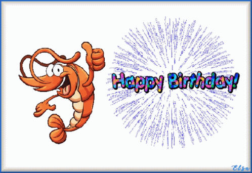 Happy Birthday Lobster Fishing Fireworks GIF