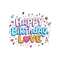 Happy Birthday Love Happy Birthday Wife Sticker GIF
