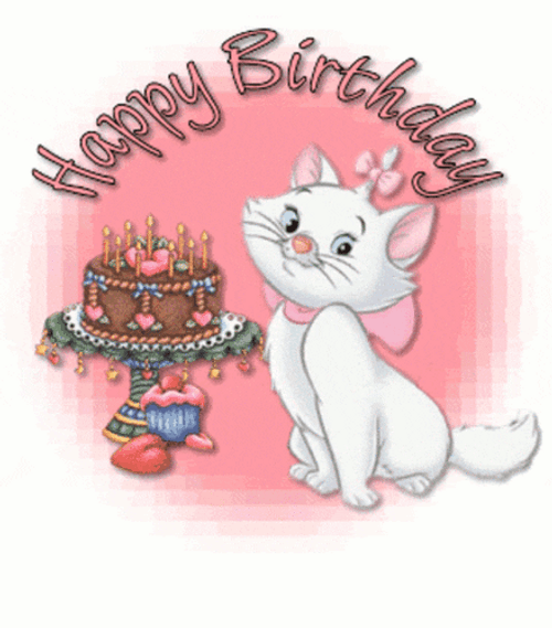 Happy Birthday Marie Cat GIF
