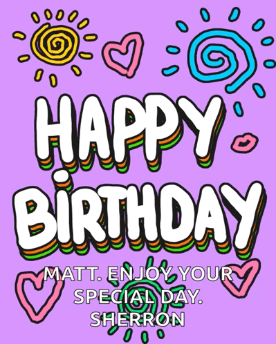 Happy Birthday Matt Enjoy Your Special Day Sheron Birthday Card GIF