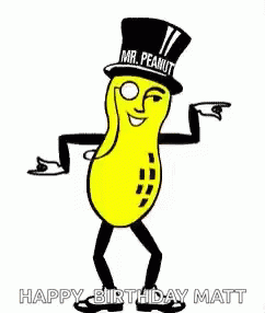 Happy Birthday Matt Peanut Dance Animation GIF