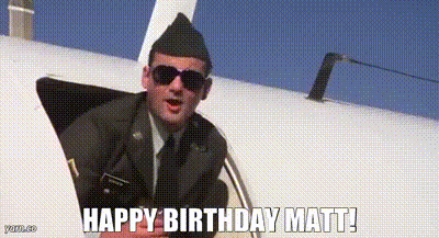 Happy Birthday Matt Pilot Getting Off Plane GIF
